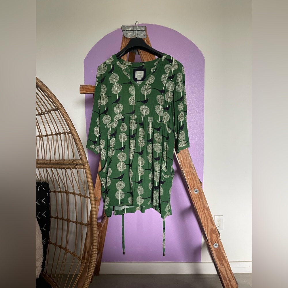 Maeve bird shirtdress size small petite